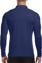 YTD Men's Short/Long Sleeve Polo Shirts Quarter-Zip Casual Slim Fit Lapel Neck Basic Designed Cotton Shirts